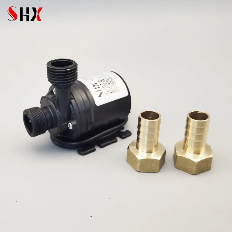 고압 초저소음 태양광 수중 워터 펌프, 12V, DC 24V 리프트, 5M 800LH 브러시리스 모터 워터 펌프, 황동 조인트 포함