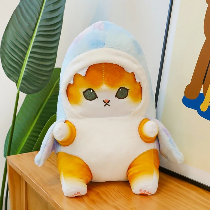 Muñeco de peluche de gato transformado, lindo y divertido, de 25 a 40 cm, regalo bonito para niñas y niños. Muñeco transformado de tiburón y gato, juguetes de peluche kawaii.