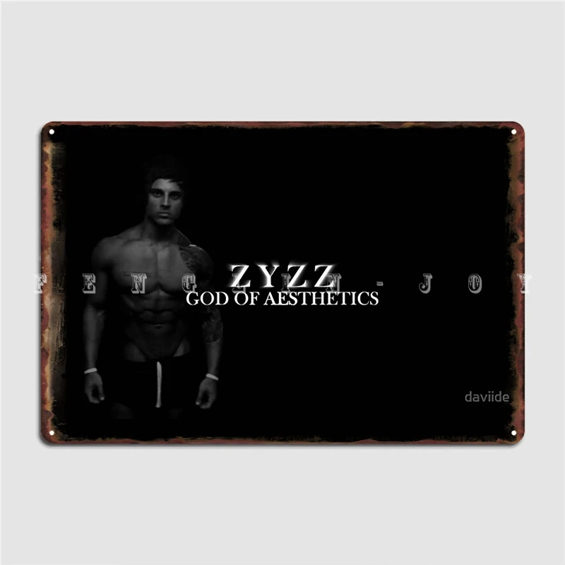 

Zyzz God Of Aesthetics Metal Sign Pub Club Bar Designing Poster Tin Sign Poster
