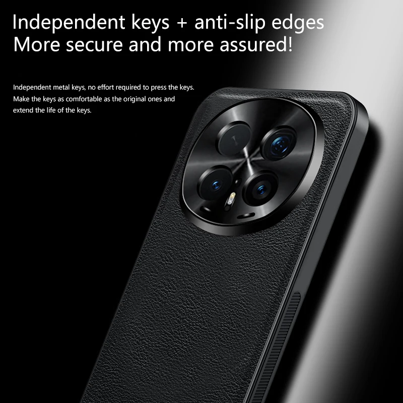 Luxury PU Leather Anti-Slip Border Shockproof Phone Case Back Cover