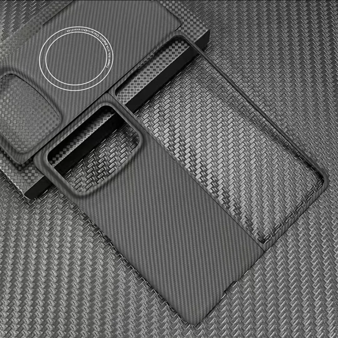 Ultra-Slim Magnetic 600D Carbon Fiber Aramid Wireless Case - Matte Finish