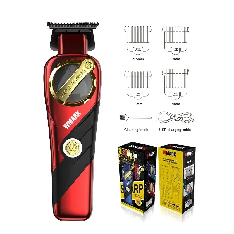 Hair clipper NG-9213 WMARK Magnetic Levitation Motor Engraving Shears Barbershop Men's Professional Hair Clipper DLC Blade 9000RPM High Speed