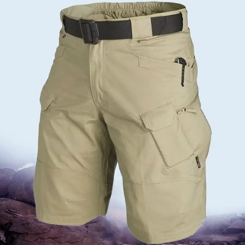 

2023 Upgraded Waterproof Tactical Shorts men-s-bottoms Khaki