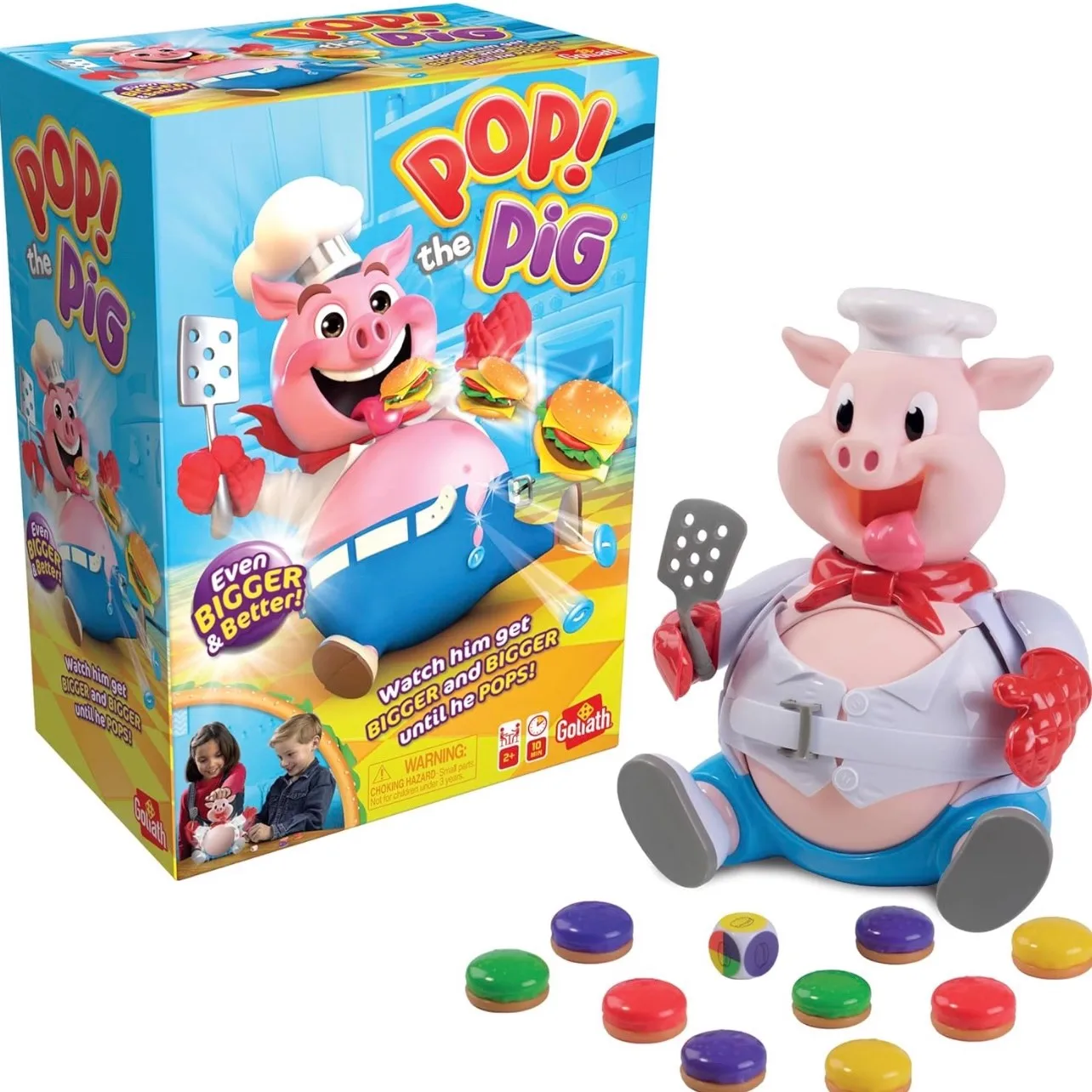 Autentico pop The Pig: Hungry Burger Pig Gioco da tavolo per bambini genitore-figlio, giocattolo interattivo per bambini per la famiglia