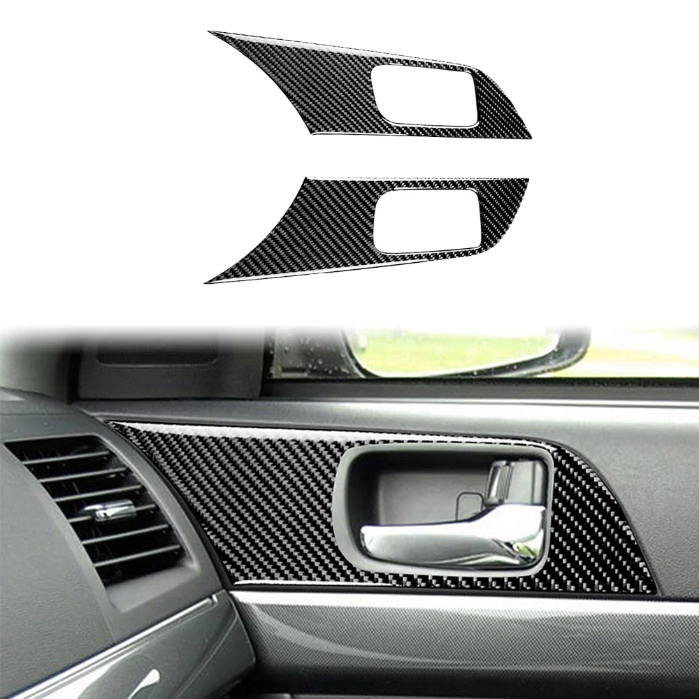 

Real Carbon Fiber For MITSUBISHI Lancer 2008-2014 Car Door Handle Panel Decoration Stickers Auto Modification Accessories