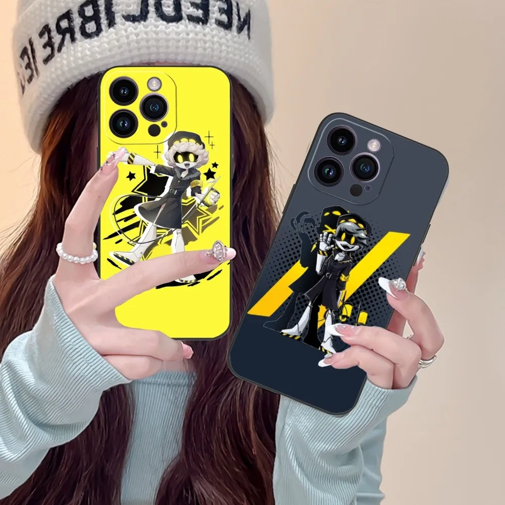 Sleek Black Soft Phone Cover - Murder Drones Design