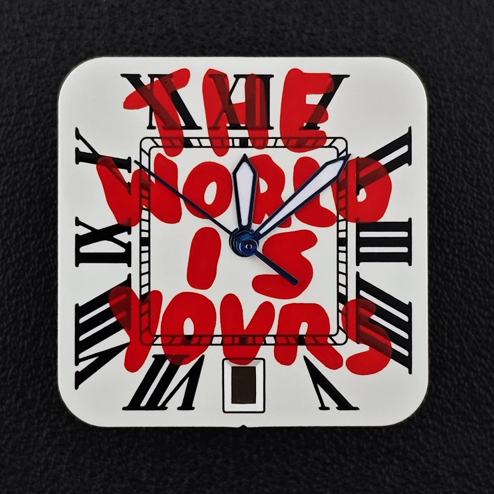 Square Dial 'Time is Money' Customized Watch Face for Premium Watch Accessories