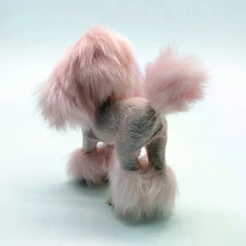 Pink Poodle Plush Toy - Adorable 4-Inch Home Decor and Gift Craft