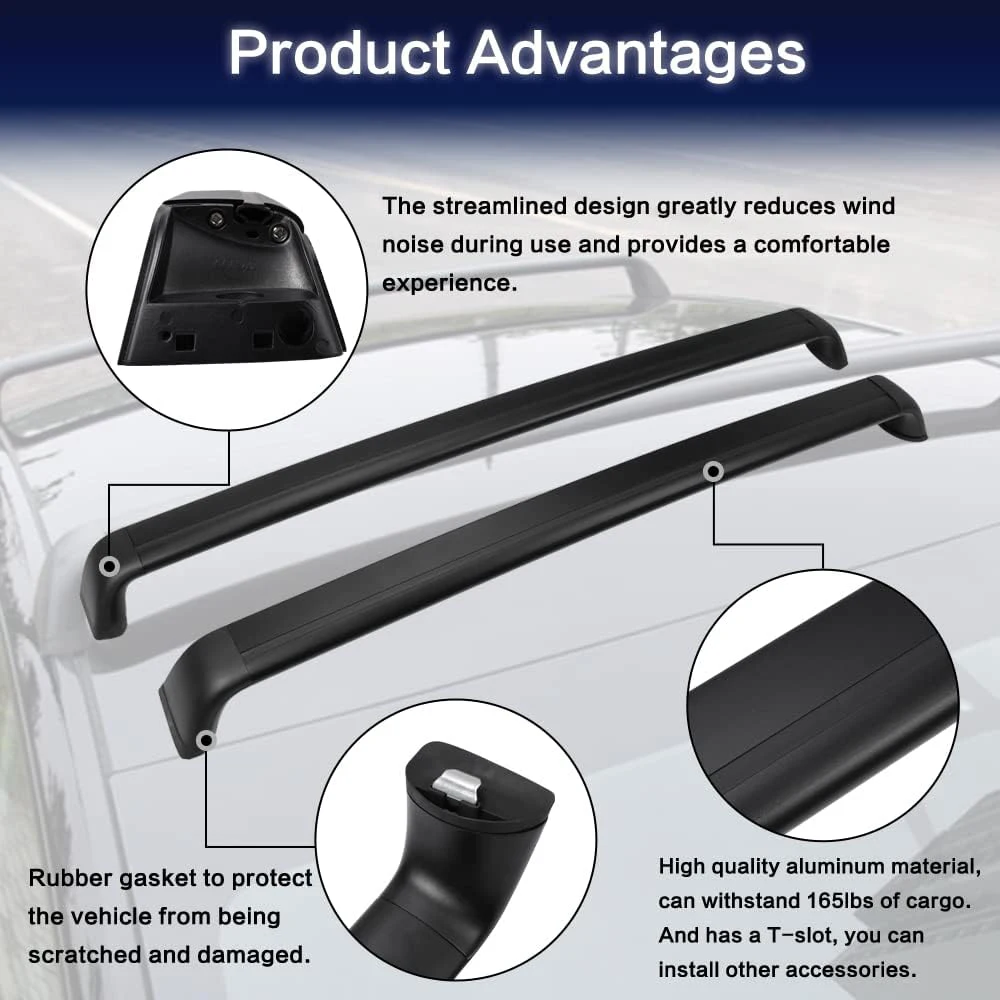 Lockable Roof Rack Cross Bar For Tesla Model Y Juniper Model 3 Highland-Heavy Duty Aluminum Roof Rack Accessories car exterior parts