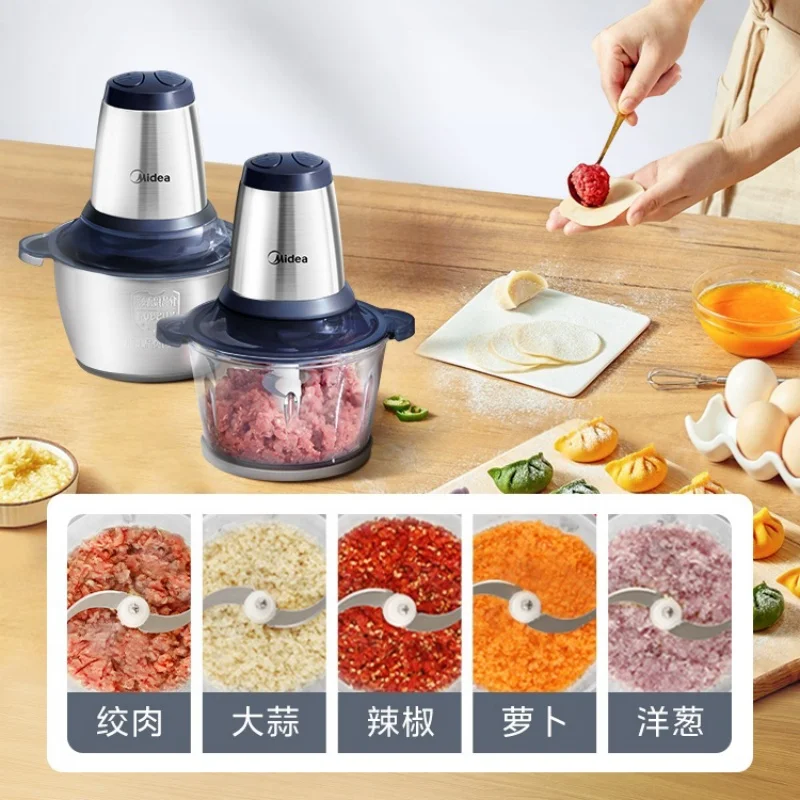 Electric Meat Grinder Household Multi-function Garlic Machine Mixer Baby Food Supplement Machine Double Speed Speed Meat Chopper 2