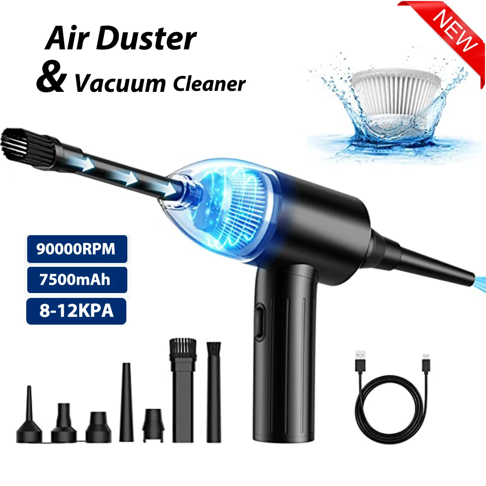 Reesibi Cordless Air Duster Electric Dust Blower For Computer Pc Car
