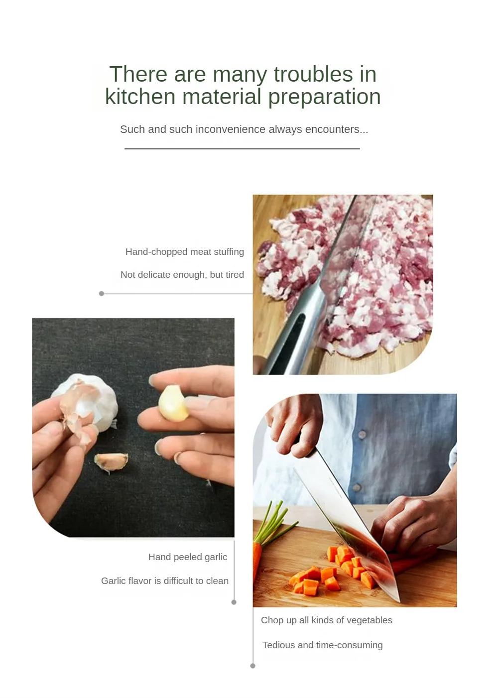 Meat Grinder 2l Powerful Electric Minced Meat Minced Garlic Vegetable Food Processor Meat Slicer Machine For Kitchen Crusher