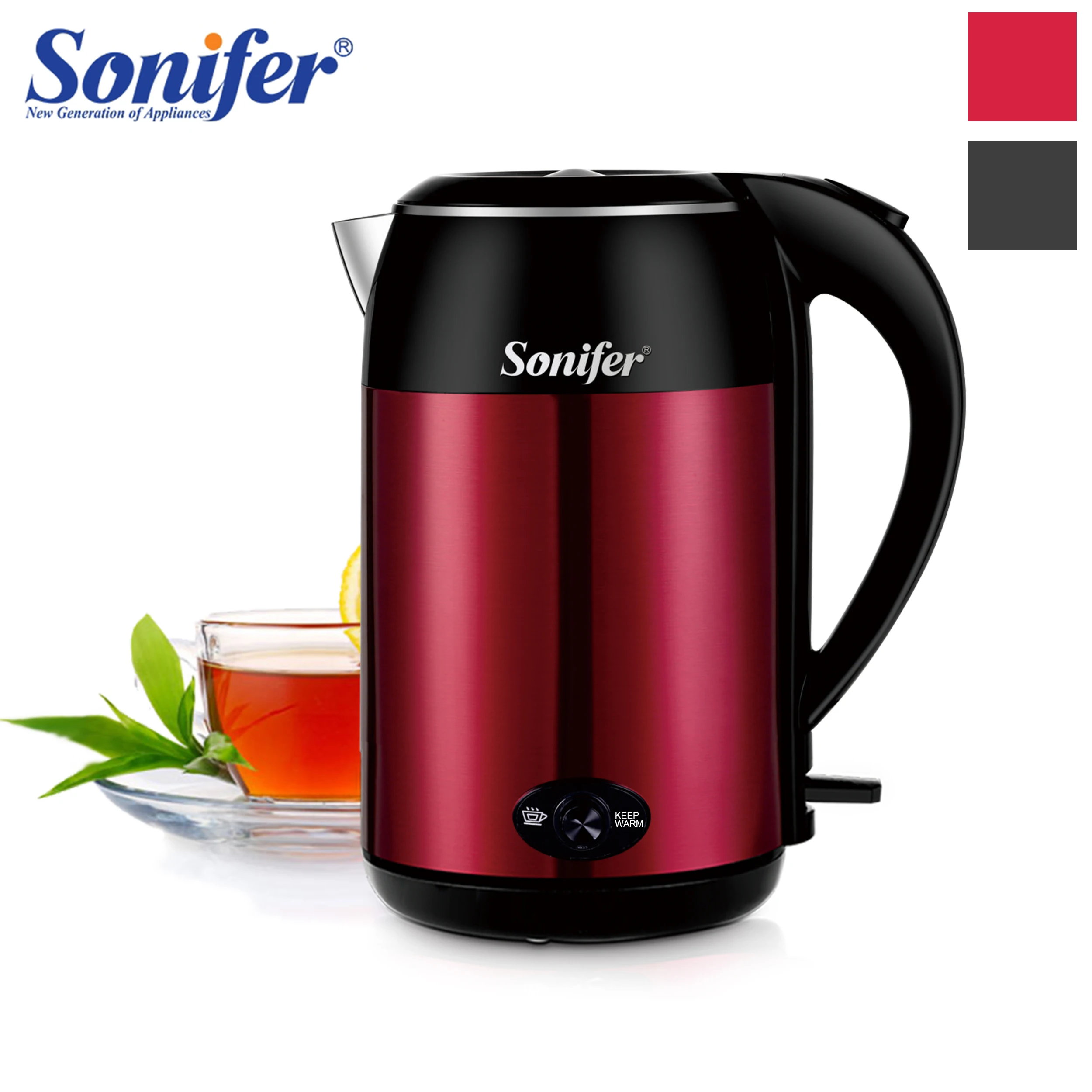 1.8L Electric Kettle Health Stainless Kettle Preserving Pot Quick Boiling Water Auto Shutdown with Heat Preservation Sonifer