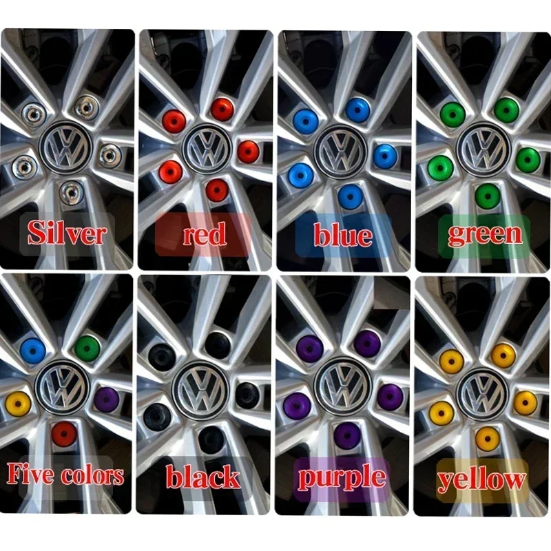 Tire Screw Cap 17mm Universal Auto Parts Wheel Hub Decorative Plastic Shell Nut Protection Cap Car Accessories 20Pcs