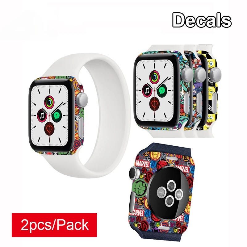 

Decal Skin For Apple Watch Series 7 SE 6 5 4 Cartoon Design Wrap 3M Skins Full Cover Film Back Screen Protector Sticker