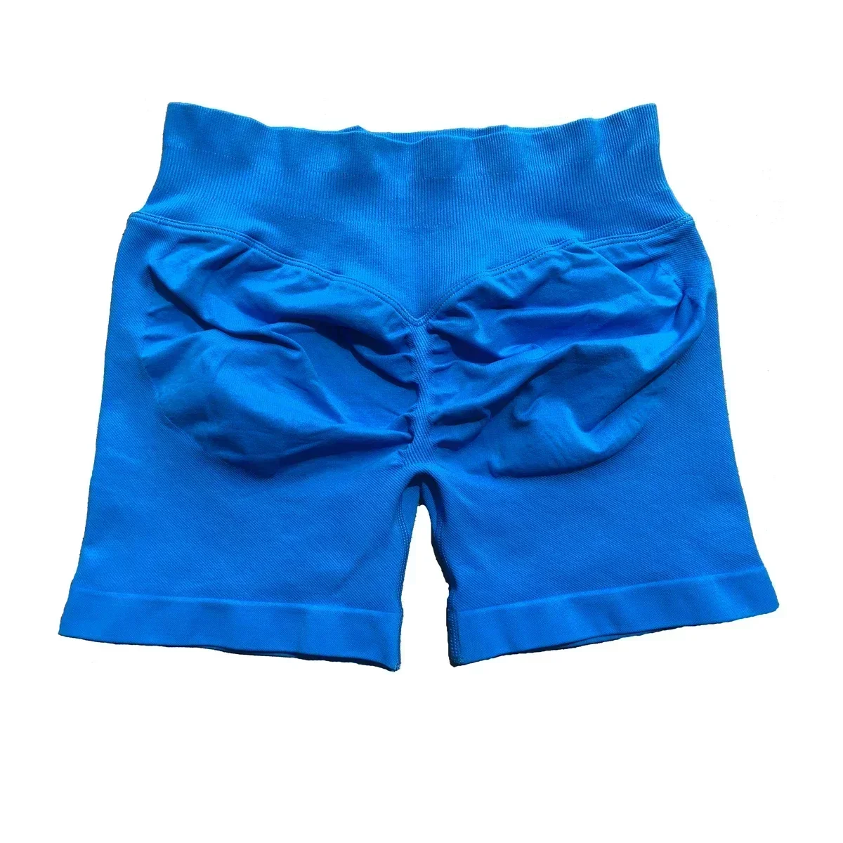 Yoga Shorts 4.5" Low Ribbed Band Seamless Flex Scrunch Bum Workout Gym Booty Running