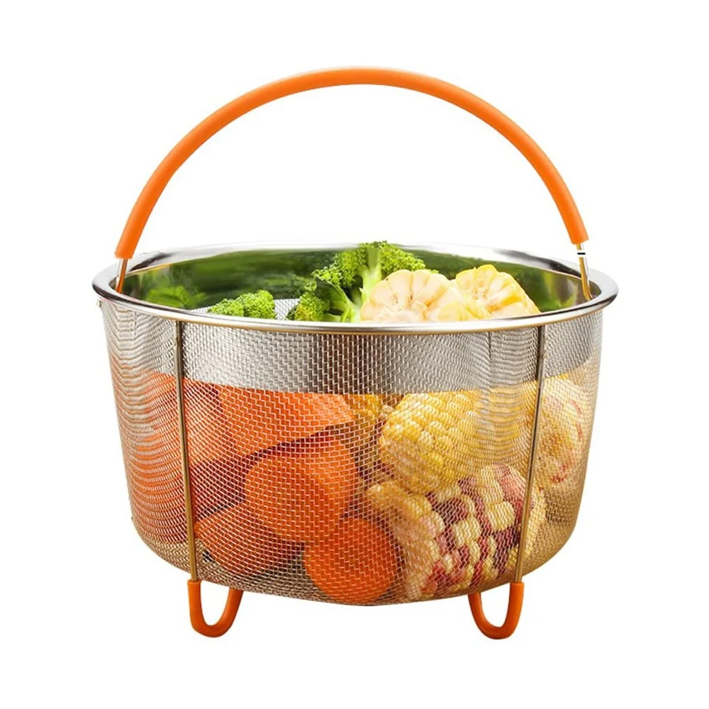 Stainless Steel Steamer Basket Set,Instant-Pot Accessories for Ninja Foodi Pressure Cooker & Multi Cooker,6Qt