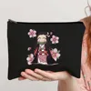 Anime Demon Slayer Gifts Tanijro Giyuu Kimetsu Nezuko Canvas Cosmetic Makeup Toilet Storage Card Bag Pencil Case Zipper Pouch 4