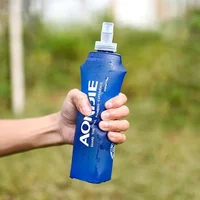 Outdoor Sports Folding Soft Water Bottle TPU Water Bag Marathon Running Hydration Equipment Food Grade Large Capacity Waters Bag 2