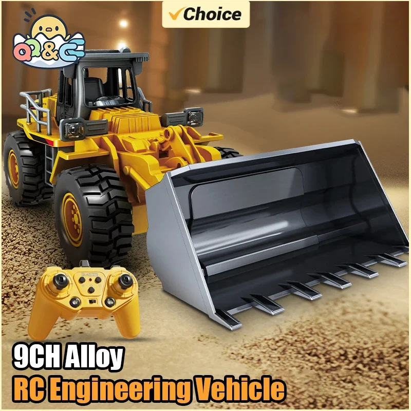 Alloy RC Excavator Dump Truck Bulldozer Toy for Kids