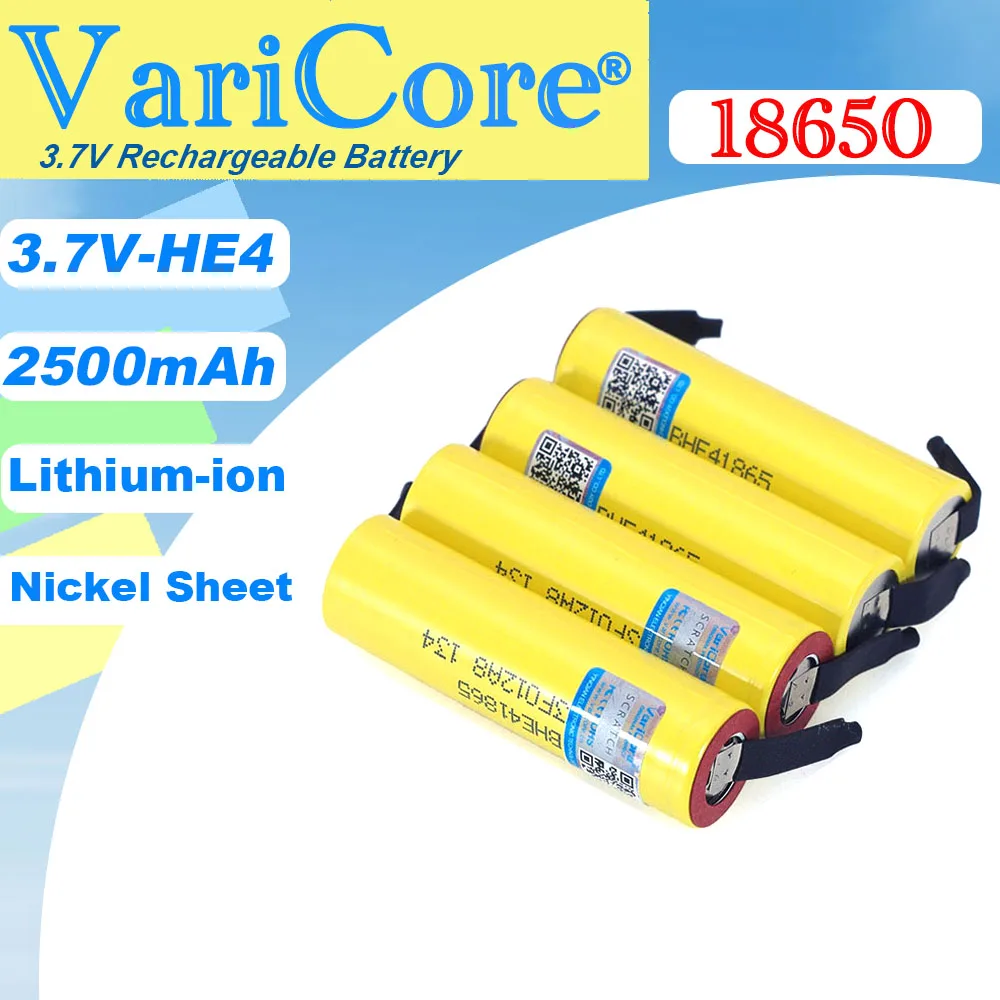 New Original HE4 2500mAh Li-lon Battery 18650 3.7V Power