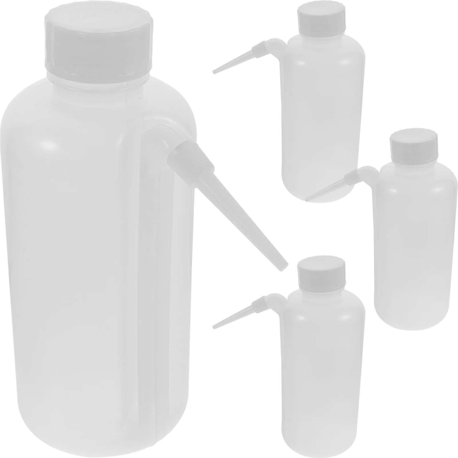 

Wash Bottles 4Pcs 500Ml Safety Plastic Empty Filling Screw Cap Down Spout Dispensing Liquid Labs Watering Tools