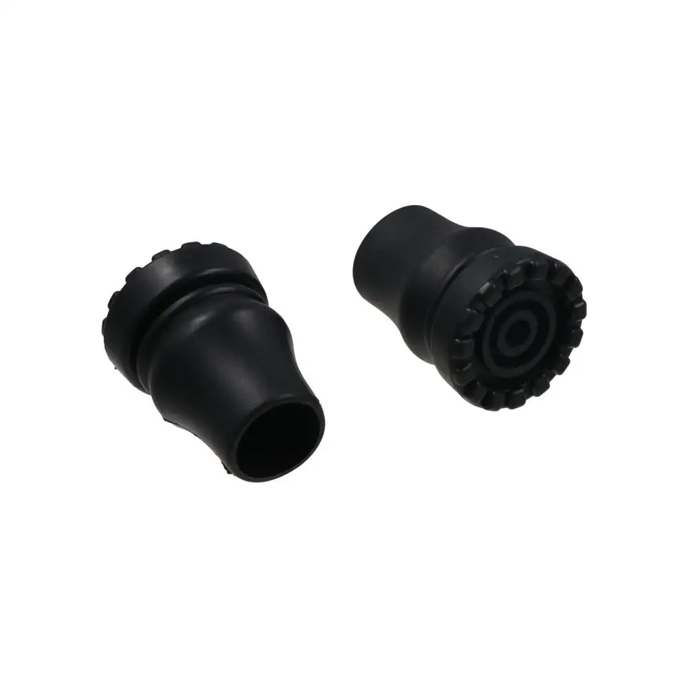 2pcs Anti-Skid Crutch Cane Bottom Pads Black 16/19/22mm Walking Stick Tip Protector Wear -resistant Rubber
