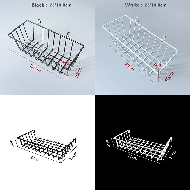 Metal Decorative Storage Basket DIY Iron Grid Flower Pot Hanging Shelf ...
