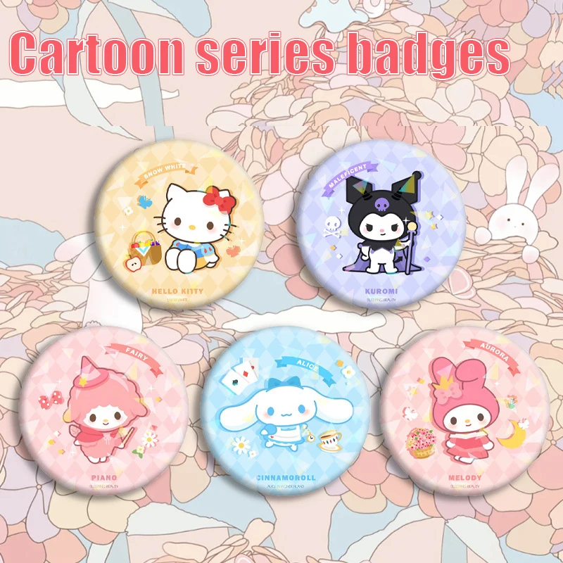 

Sanrio брошь Hello Kitty аниме Kawaii мультфильм милые девушки Канцтовары брошь нашивка модное искусственное украшение подарки
