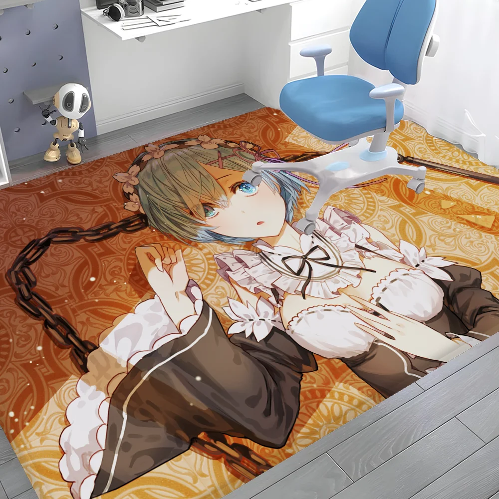 Re Zero Rem Hallway Carpet Non-Slip Laundry Room Mat Laundry Decor Balcony Child Living Room Toilet Rug 3