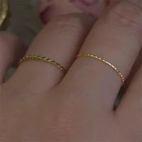 Minimal Simple Tiny Rings For Women 1mm Full Round Minimalist Thin Dainty Stacking Ring Fashion Stainless Steel Jewelry 2023 1