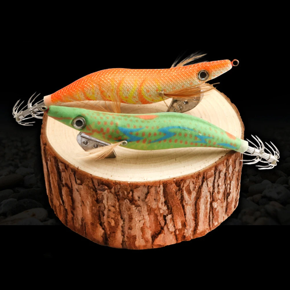 Dilwe 5 Pièces 8 Cm Leurre de Pêche Seiche Jig, Appât de Crevette en