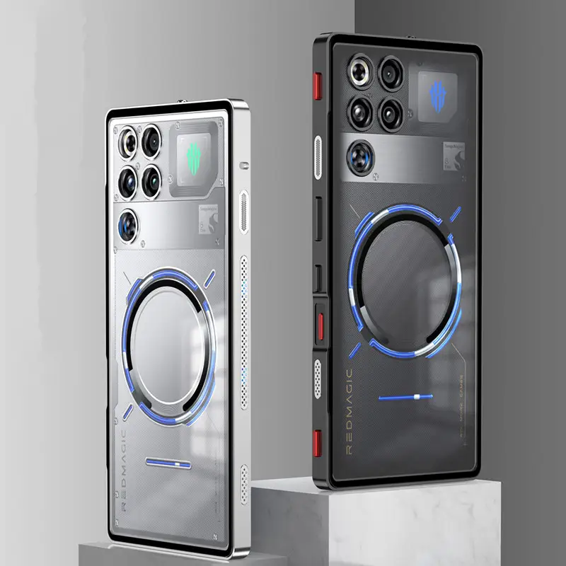 Metal Bumper Case For ZTE RedMagic 11 Pro+ RedMagic11Pro Anti-drop Alloy Frame Mag safe Ring Transparent PC Back Cover - Image 5