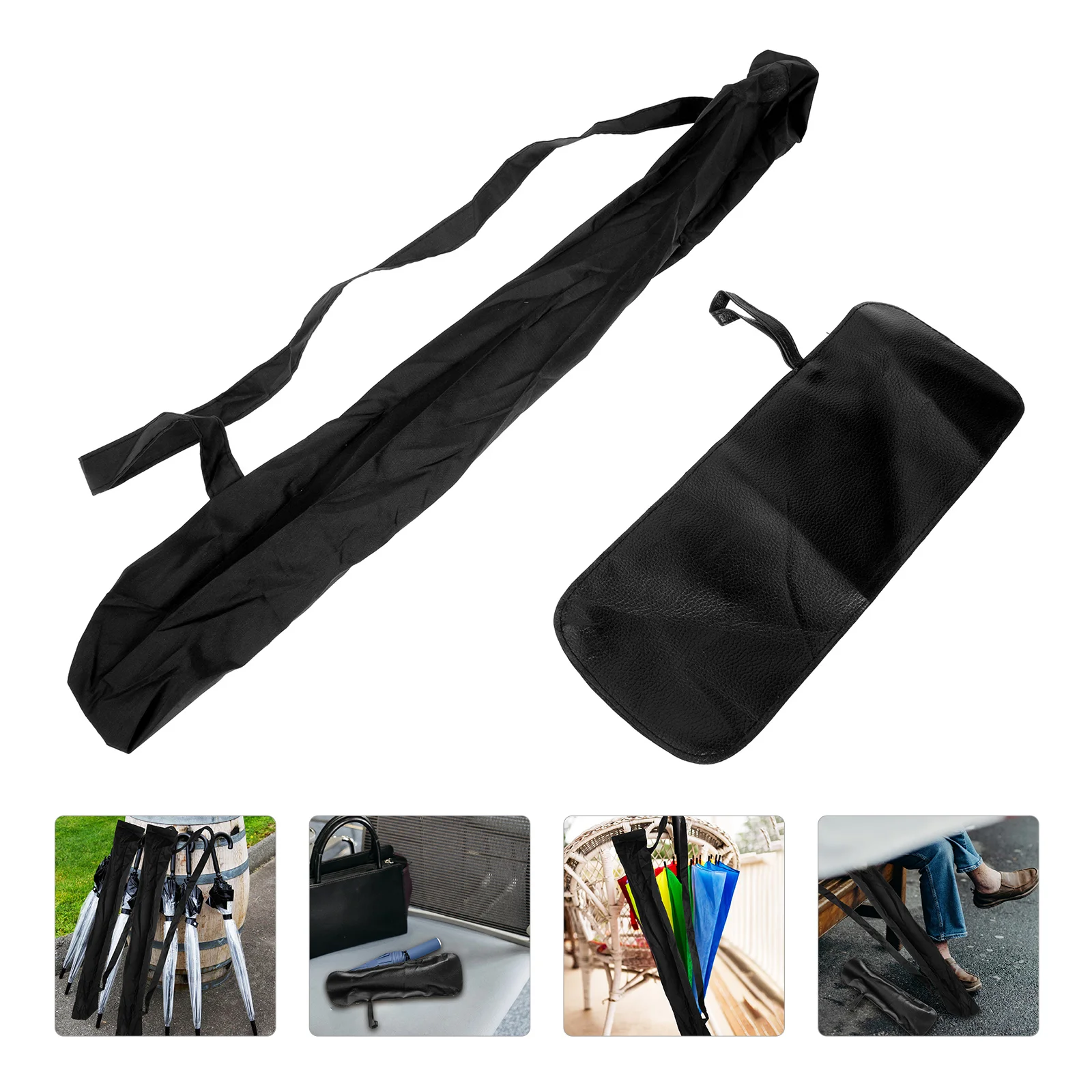

2 Pcs Umbrella Cover Waterproof Storage Bags for Travel Rainy Day Supplies Tote