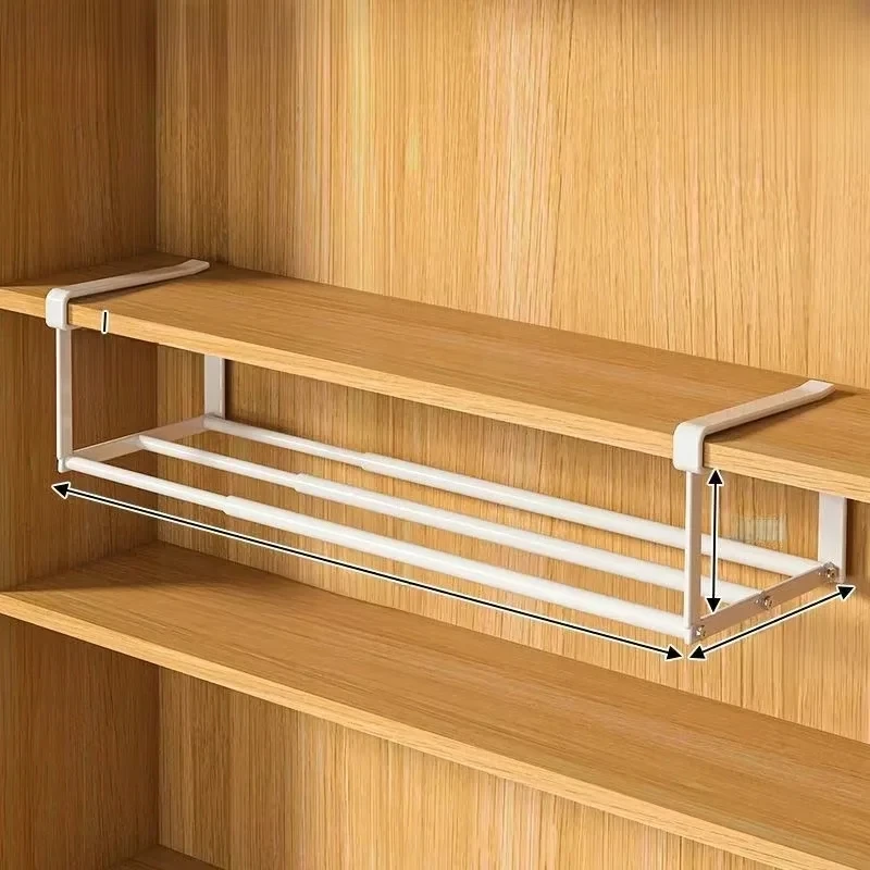 Adjustable Under-Shelf Shoe Rack - Space-Saving Layered Organizer for Home