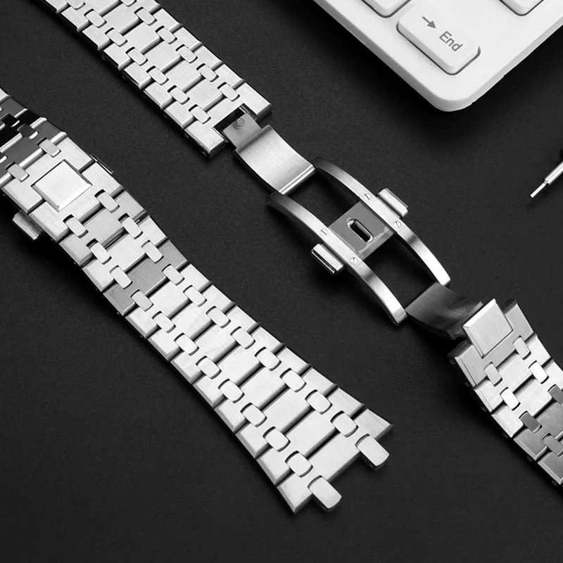Audemars Piguet ブレスレット オーデマ ピゲ トノー WG ブラックダイアル ブレスレット一体型