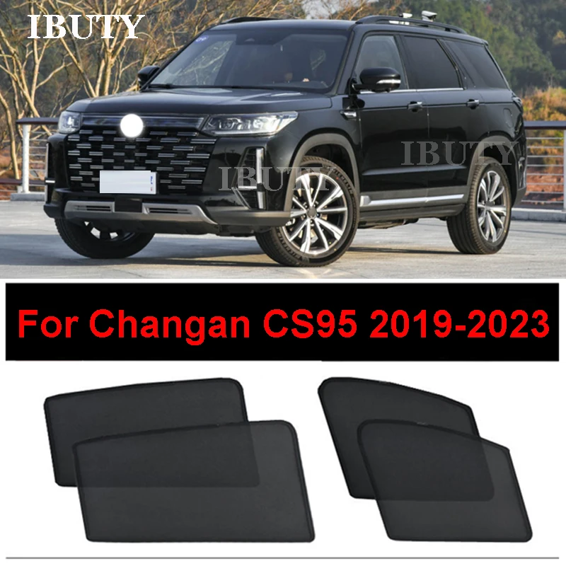 

For Changan CS95 2019-2023 Car Sunshade Side Window Sun Visor Mesh Curtains Rear Windshield Heat Insulation Sunshield Cover