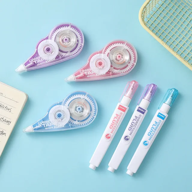 Correction Tape & Correction Liquid Pen set Student Office Correction SuppliesTools Stationery 1