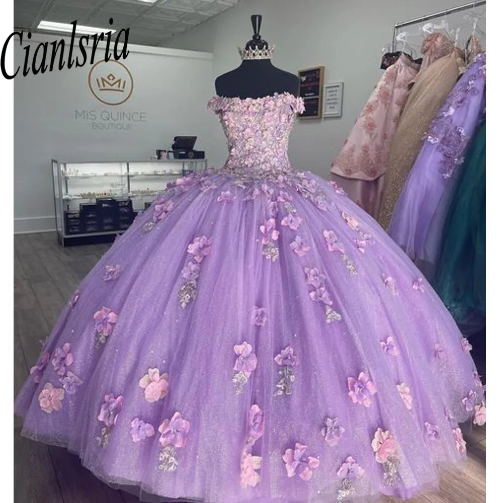 

Sweetheart Ball Gown Quinceanera Dresses For 15 Party Fashion Applique Off-Shoulder Cinderella Birthday Gown Hot