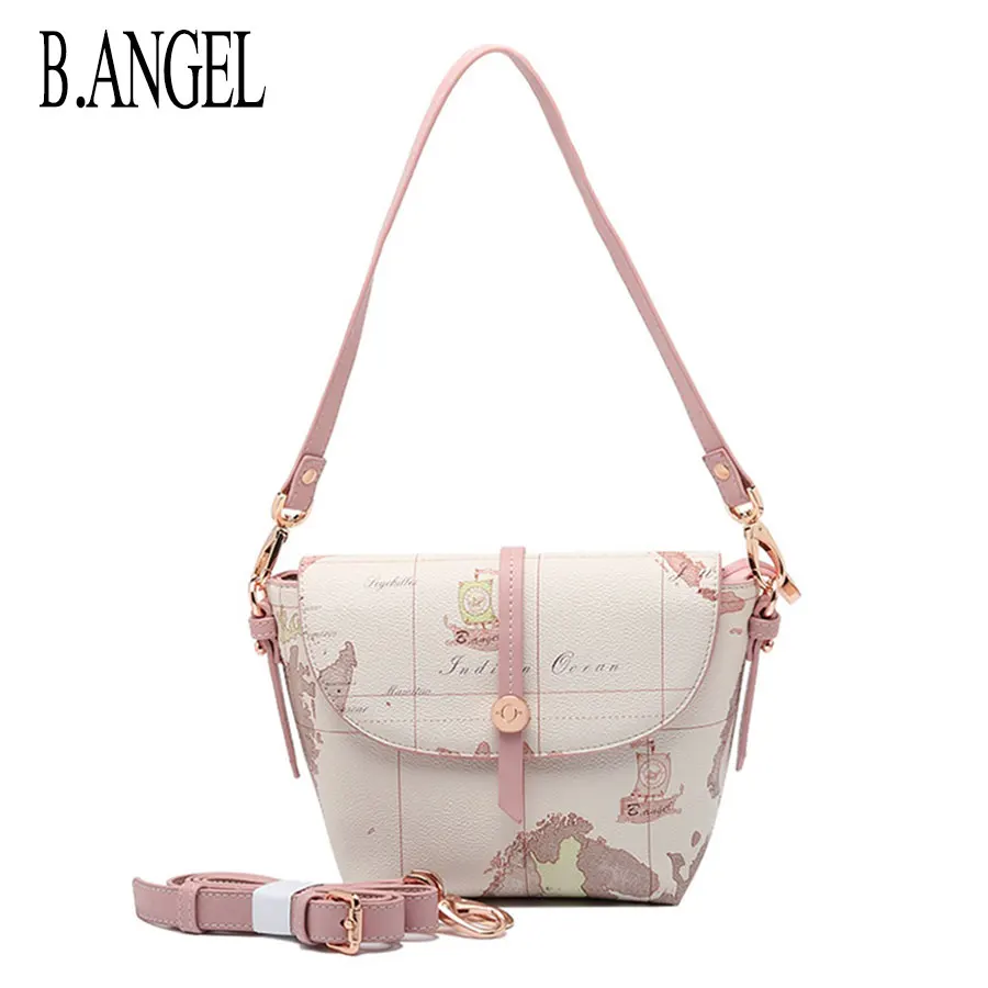 

Vintage World Map Ladies Shoulder Bag Messenger Bag Fashion Waterproof Leather Bag Envelope Ladies Shoulder Bag Travel Clutch