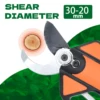 16.8V 30mm Cordless Pruner Lithium-ion Pruning Shear Efficient electric scissors Bonsai Electric Tree Branches  garden tools M30 2