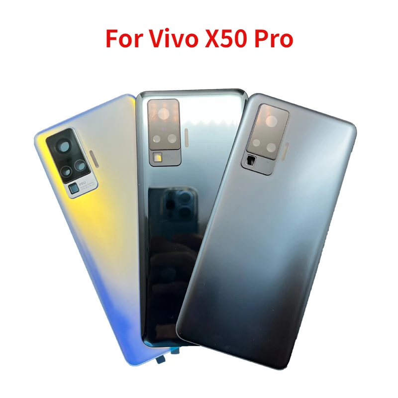 

Original Back Cover For Vivo X50 Pro V2005A 2006 Battery Cover Rear Door Glass Housing Case Replacement with Camera Lens