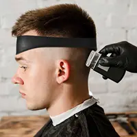 Bricolage maison coupe de cheveux coupe de cheveux bandeau incurvé Silicone décolleté modèle de rasage Guide de coupe de cheveux barbier outils de coiffure 1