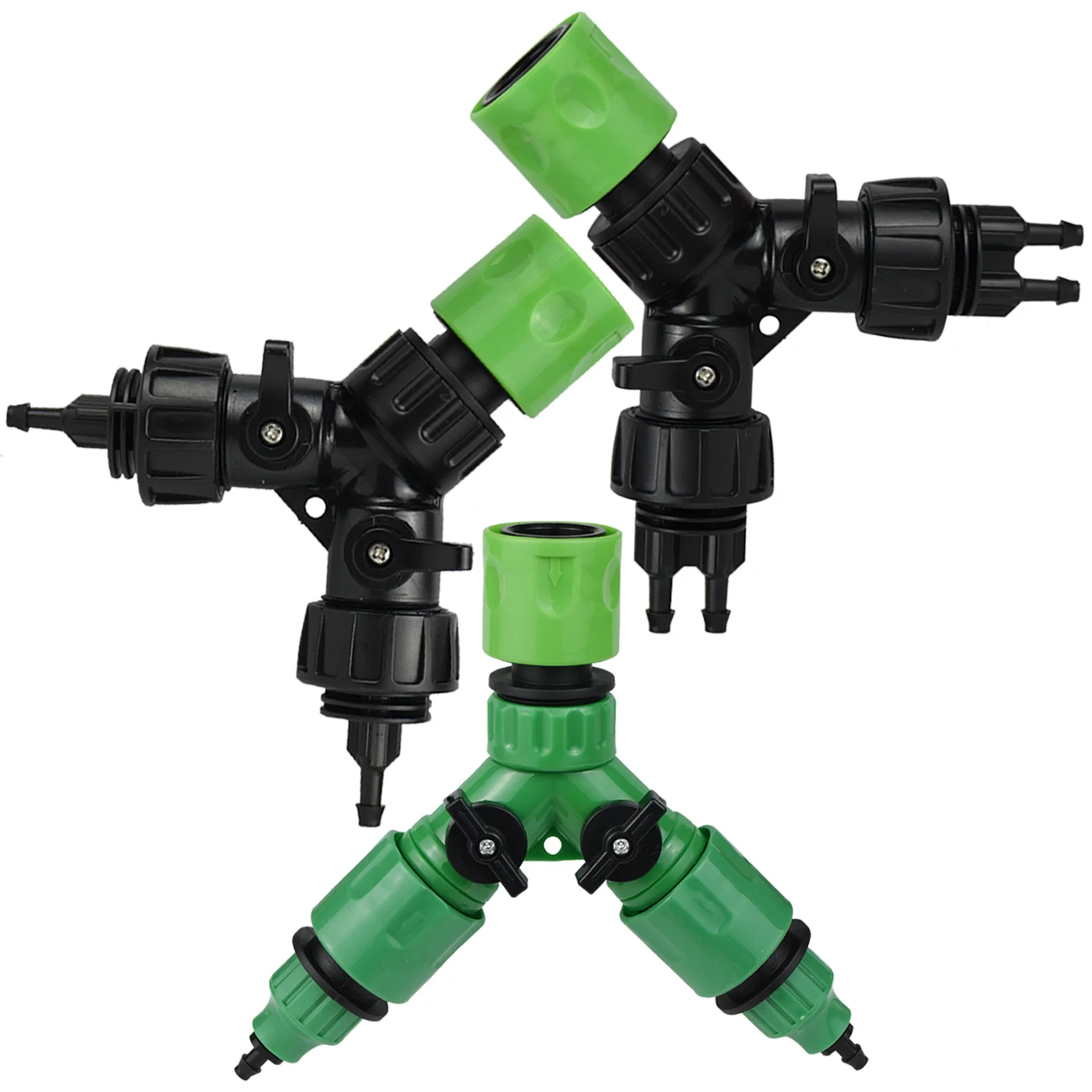 KESLA 1 Stück Tropfbewässerungs-Wasserhahn-Adapter, 2-Wege-4-Wege-Splitter für Garten, 1/4 Zoll Schlauch, automatisches Bewässerungssystem-Set, Bonsai-Topfpflanze