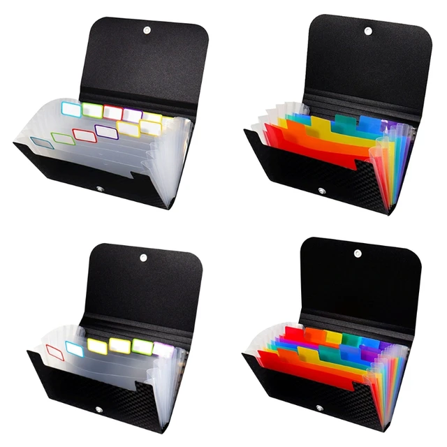 Accordion Paper Organizer Coupon Expanding File Folder Plastic Box A4  Binder Document Boxes Lid Expandable - AliExpress