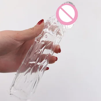 Reusable Penis Sleeve Large Penis Extender Sleeve Comdom Delay Ejaculation Penis Sleeve Dick Male Dildo Enlarger Sex Toy For Men 5
