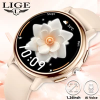 LIGE nouvelles femmes AMOLED Bluetooth appel montre intelligente suivi de la santé Bluetooth appel réveil montres intelligentes hommes pour Android IOS 1