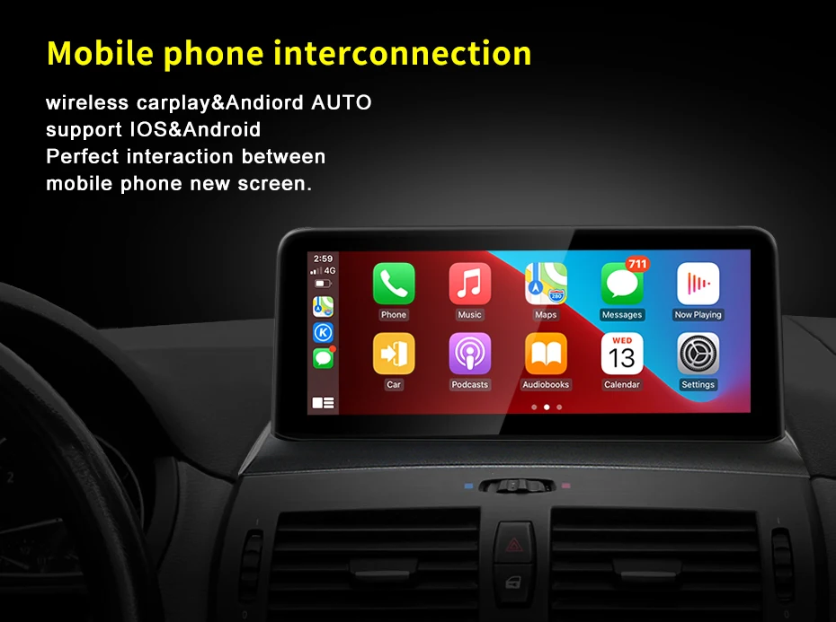 NEW ID8 Snapdragon665 8Core 8G 128G Android12 Carplay Auto For BMW X3 E83 Centra