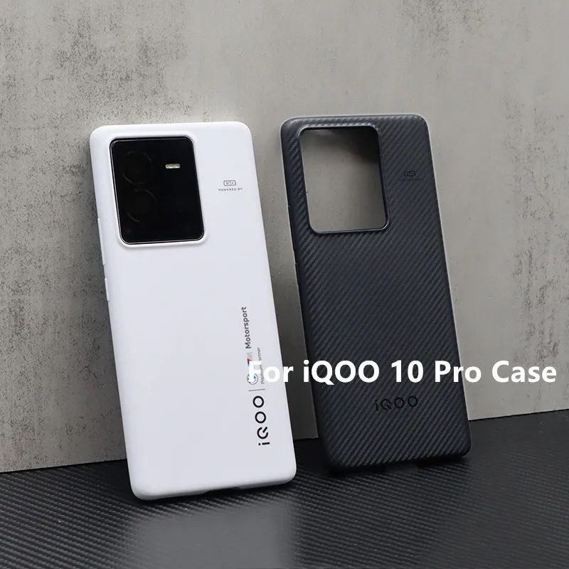 

For Vivo iQOO 10 Pro Original Phone Case Ultra-Thin Slim Soft TPU Matte Karbon Shockproof Cover Funda