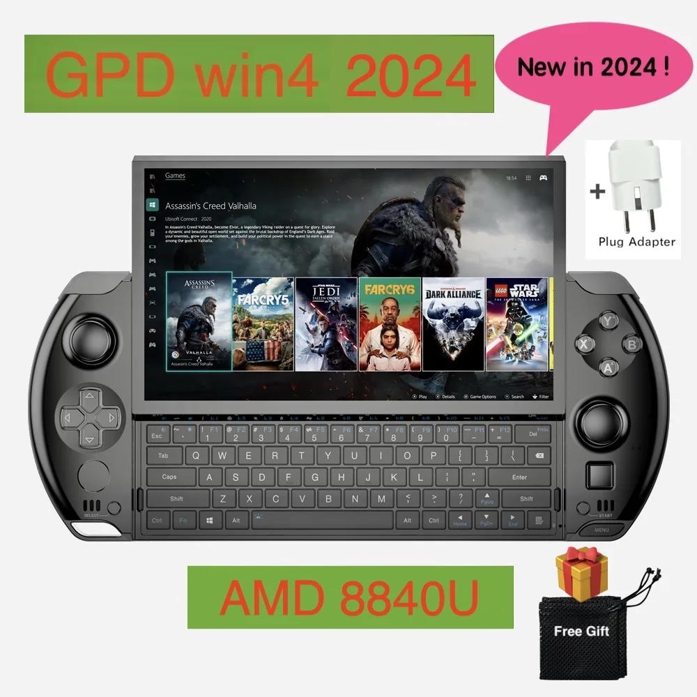 

Wholesale price GPD WIN4 2024 AMD 8840U 6Inch Handheld GamePad Tablet 32GB RAM 2TB ROM Pocket Mini PC Laptop Game Player Console